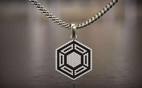 HexaLuxe - Celestial Prism Diamond Pendant