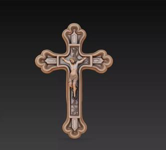 Crucifix Cross - Sacred Religious Sculpture 3D Model