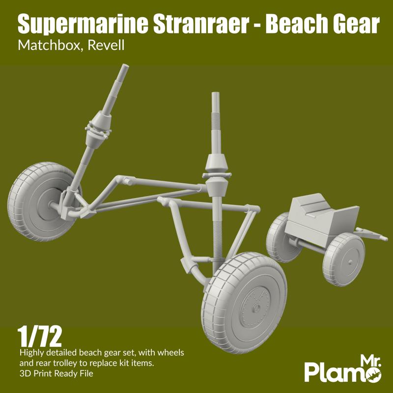 Beach Gear/Wheels and Trolley Set for Supermarine Stranraer