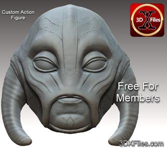 Namara HeadSculpt - Custom Star Wars Action Figure - 3D Print File STL
