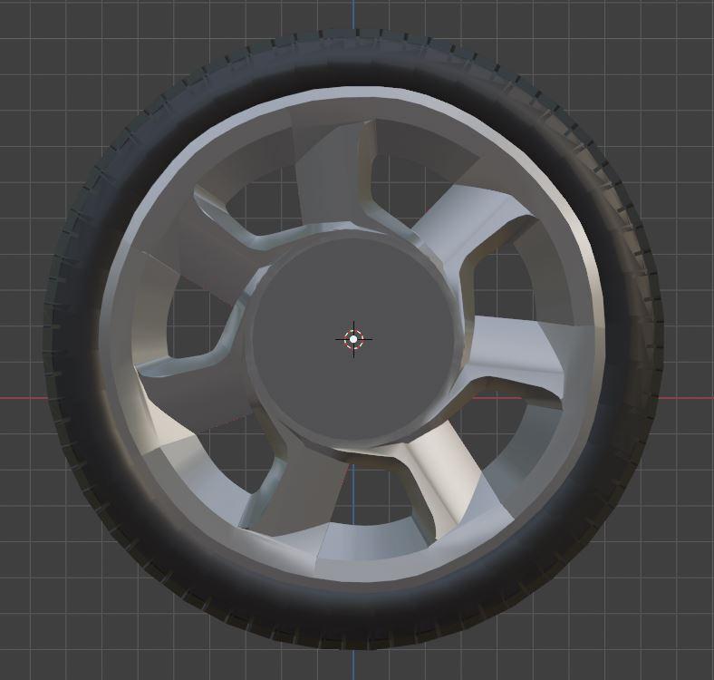 1993 Ford Mustang Cobra 7-Spoke Wheel and Tire for Hot Wheels RLC