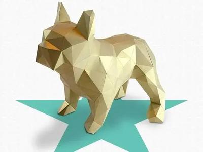 Geometric Frenchie/French Bulldog/French bulldog/doggy/doggie/doggie rings/decorative room/dog/decoration