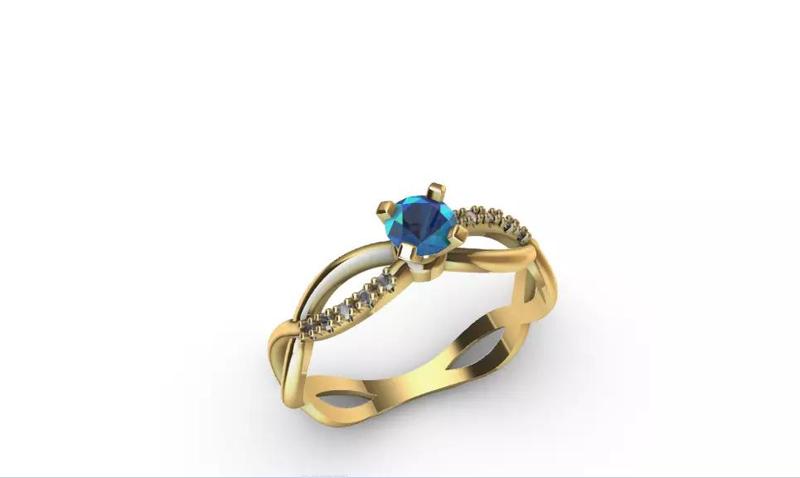 Anillo solitario para dama-mujer -v-