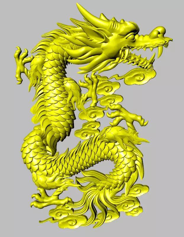 Asian china relief dragon pendant in the sky 18