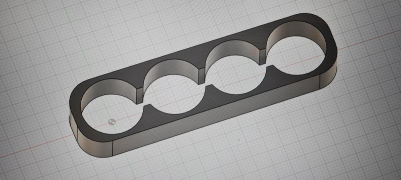 Simple 18650 Lithium ion battery cell holder 4S
