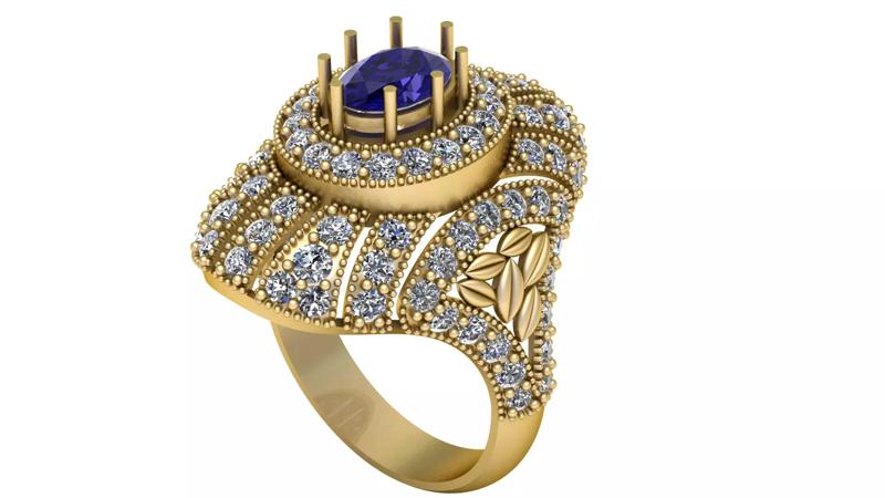 QUEEN DIAMOND RING 3D PRINTABLE MODEL