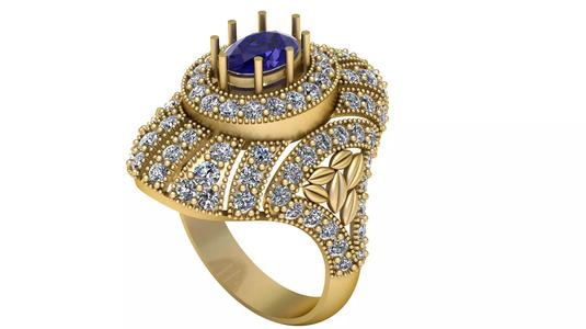 QUEEN DIAMOND RING 3D PRINTABLE MODEL