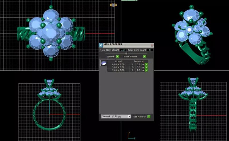 RING ring jewelry women 3d 3dm daimond