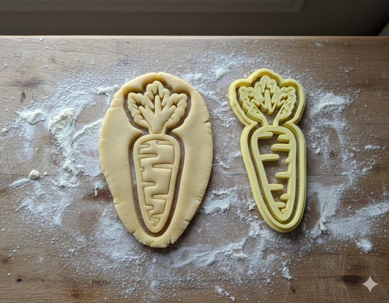 Carrot Cookie Cutter for 3D Printing