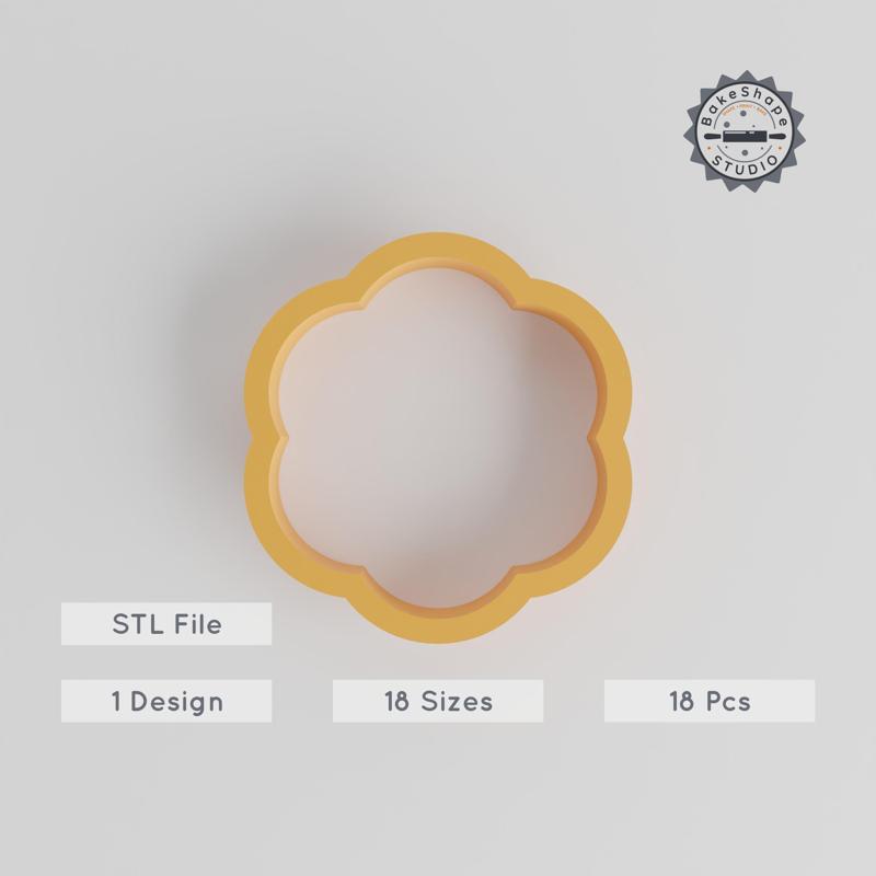 Flower Shape Cutter Set, 18 Sizes, Perfect for Cookies, Fondant & Clay, Nature & Botanical Bloom Design