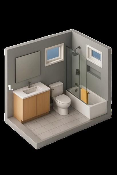bathroom environment diorama