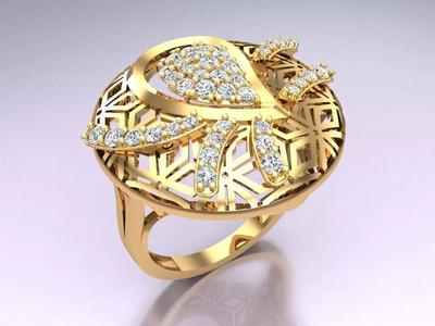 Mesh flower ring - Italian rings - Womens Rings - N6340