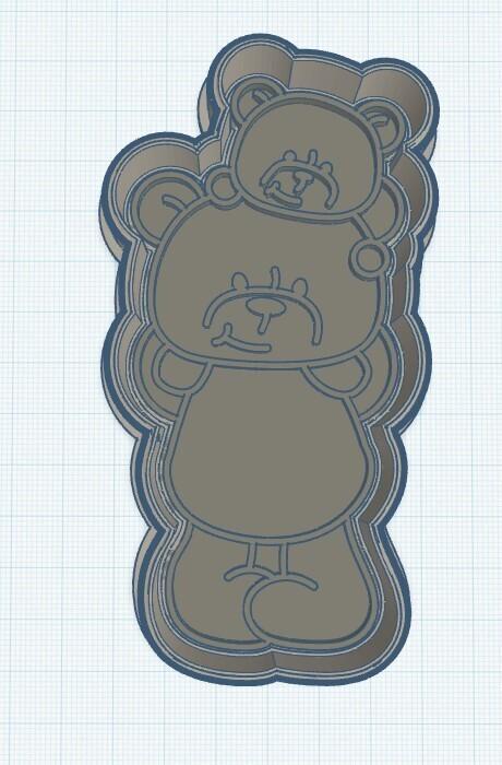 Teddy Bear Dad Cookie Cutter
