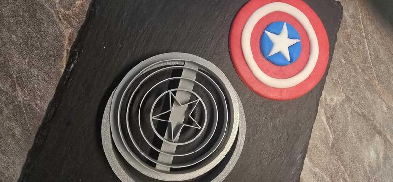 Captain America's shield cookie cutter