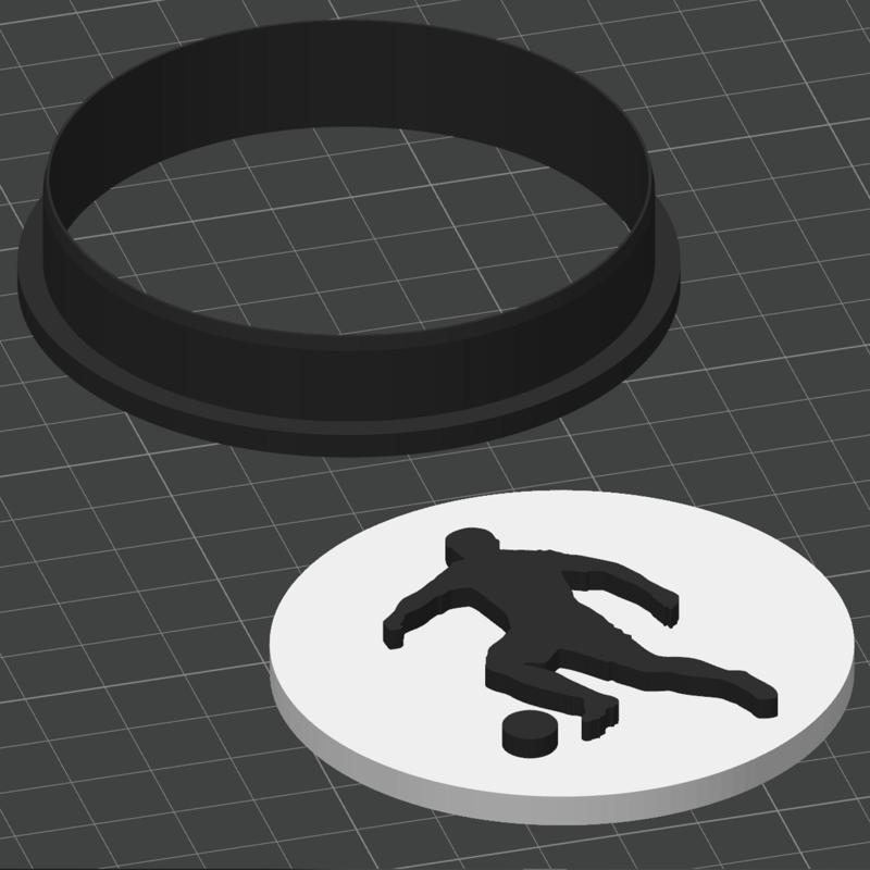 Soccer Player Cookie Cutter & Stamp Embosser