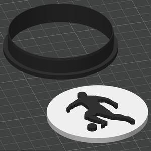 Soccer Player Cookie Cutter & Stamp Embosser