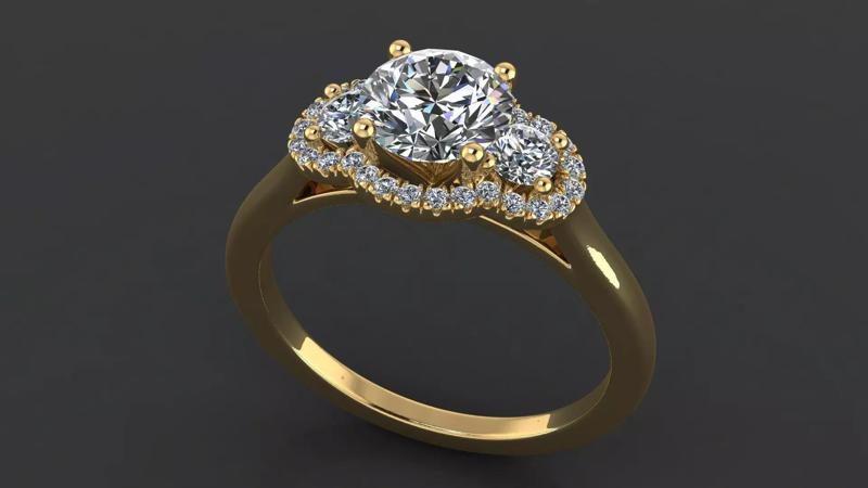AG 2000 Infinity Halo Round Diamond Ring
