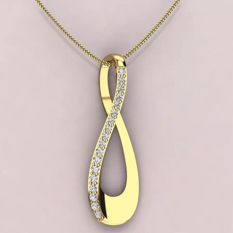 Diamond infinity pendant necklace