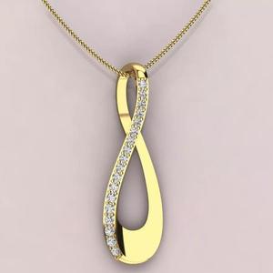 Diamond infinity pendant necklace