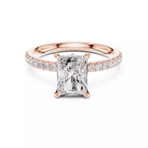 Flower Basket Radiant Cut Diamond Engagement Ring 3DM STL Video