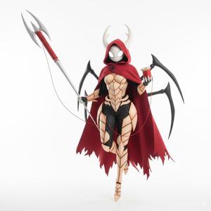 Cloaked Insect Warrior Figure for 3D Printing - Silent Blade Wielder Cosplay Prop & Display Model