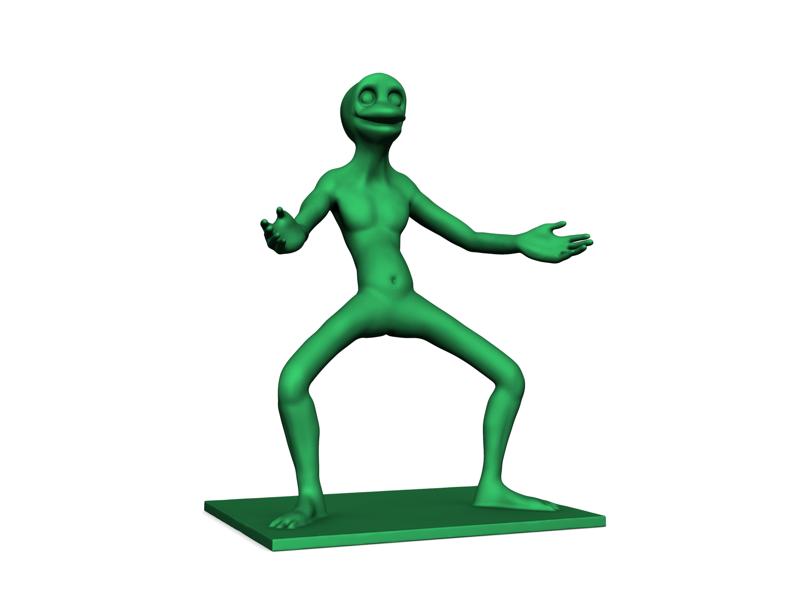 Alien green Alieno dama tu cosita 2 poses