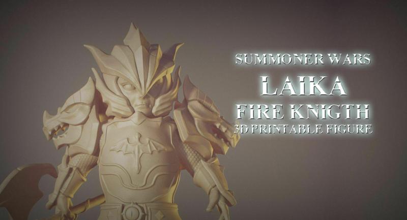 Laika Dragon Fire Knigth from Summoner Wars 3D printable figure