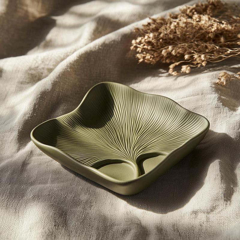 Ginkgo Harmony Tray – Nature-Inspired 3D Printed Decorative Tray