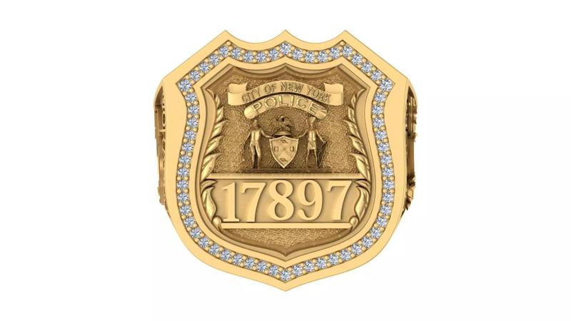 Custom Police Badge Signet Ring