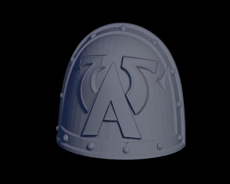 Space man shoulder guard of unnumbered sons blue edition