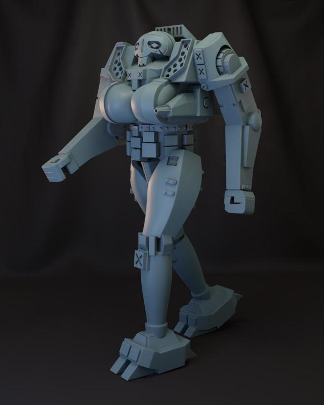 Dat Lass American Mecha Big Fightin' Robot