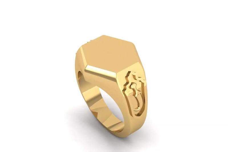 Hexagon Signet Ring R 188