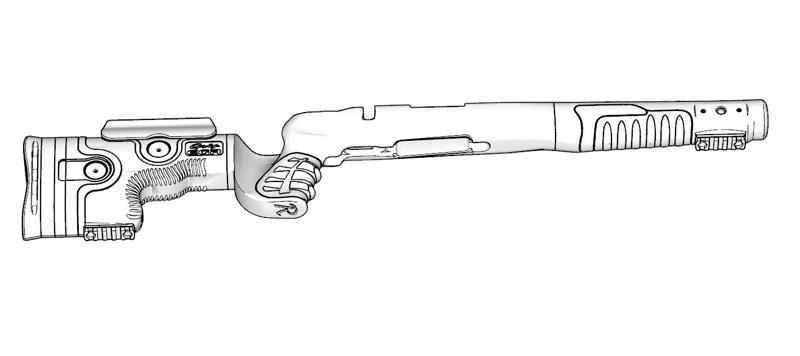 Fireplace Ornament GRS - EGR Rifle stock