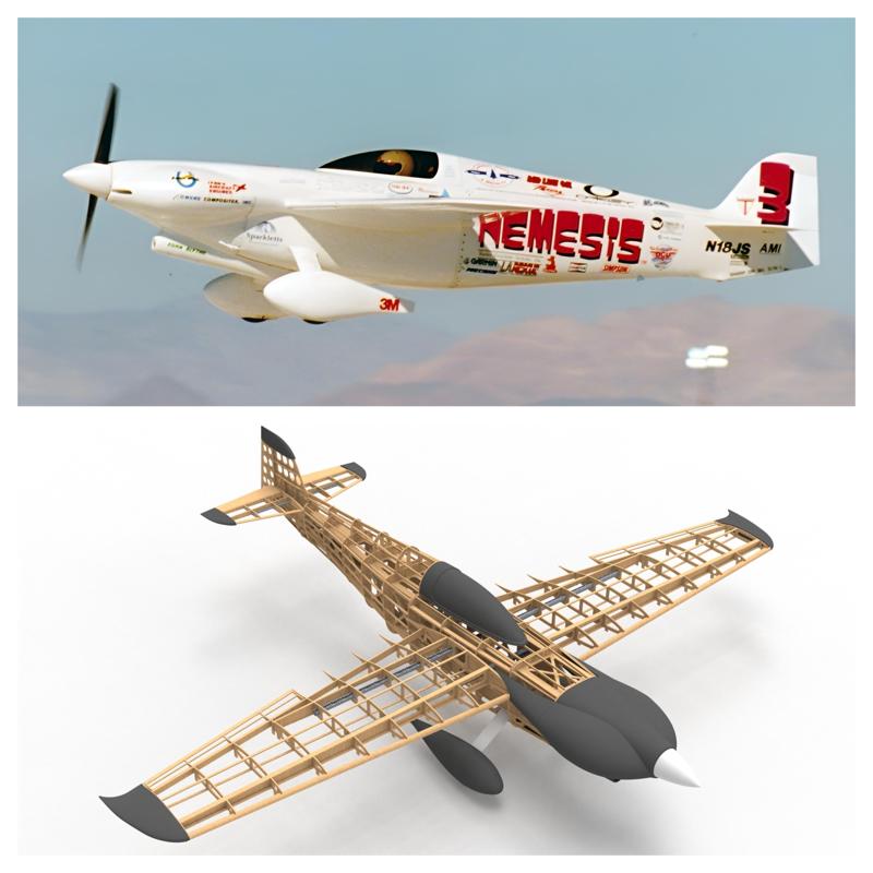 1/3 Sharp Nemesis DR-90 (85" / 2160mm) - DXF Plans and CAD Files