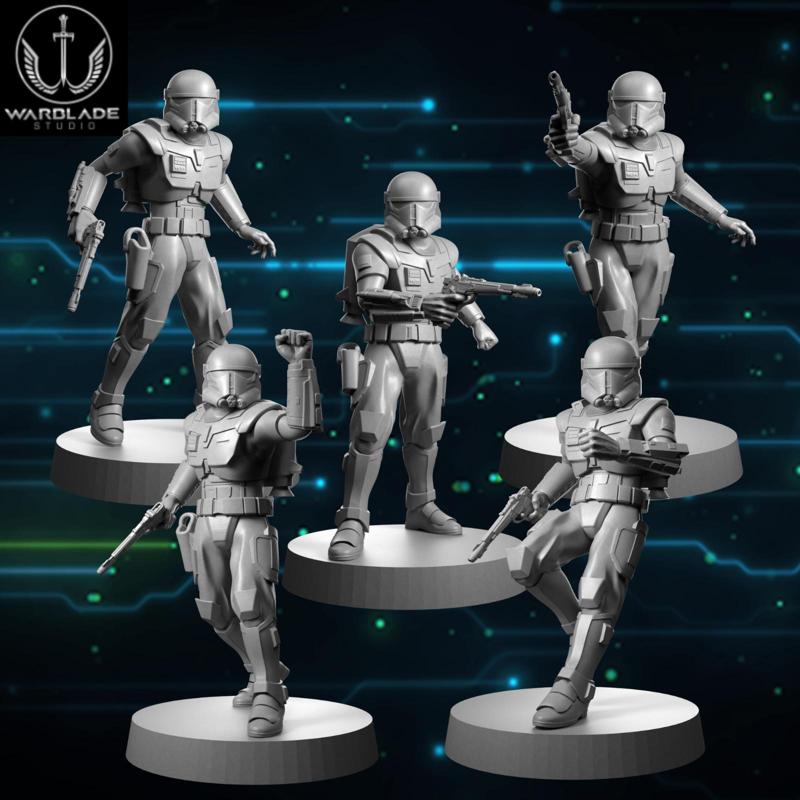 star wars legion imperial super commando presupported included