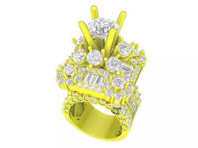 7664 luxury diamond hongkong women fashion ring