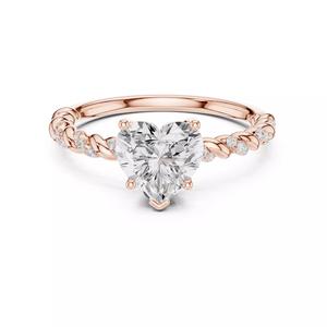 7mm Heart Cut Diamond Engagement Wedding Ring 3DM STL Video