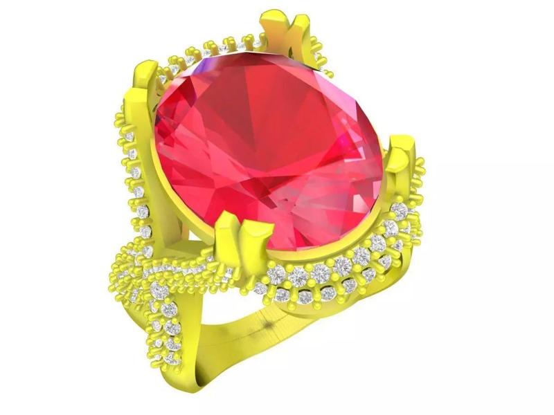 Diamond Women Ring Luxury Oval Fashion Design 5448A