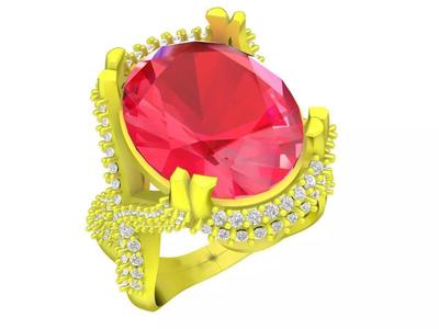 Diamond Women Ring Luxury Oval Fashion Design 5448A