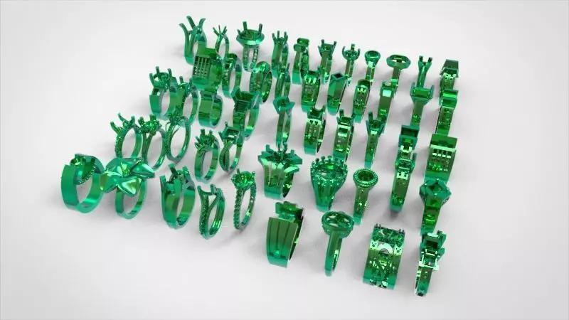 50 Various Solitaire Promise ring Jewelry Collection Bulk Sale