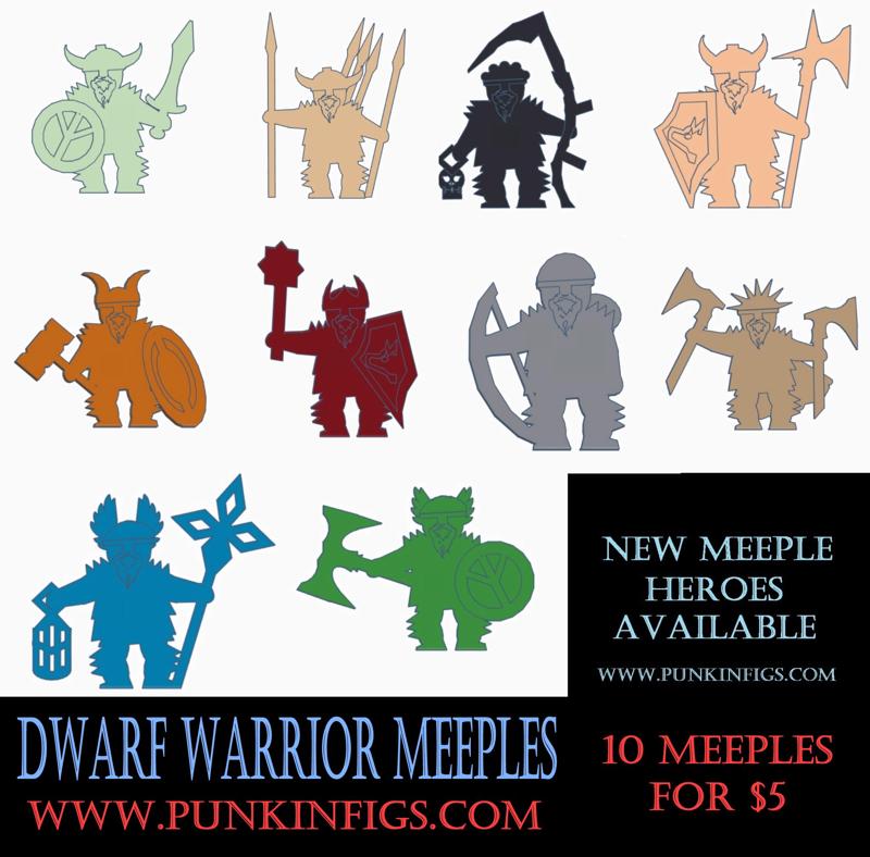 Dwarf Warrior Meeple Pack
