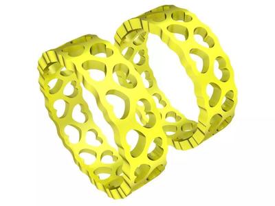 6906 heart partten wedding ring