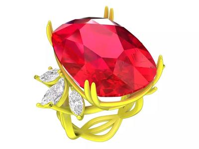 7373 big stone luxury korean style diamond engagment women ring