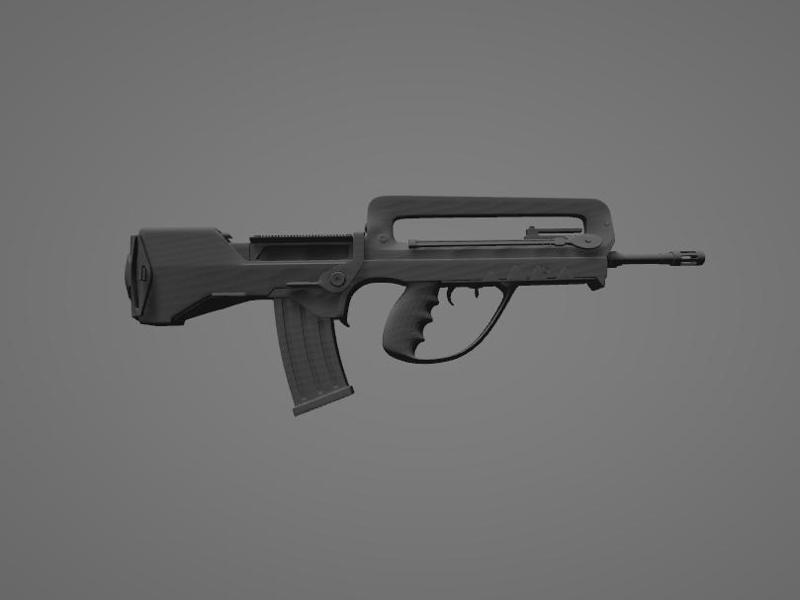 FAMAS Rifle – 3D Printable Iconic Bullpup Assault Rifle Model