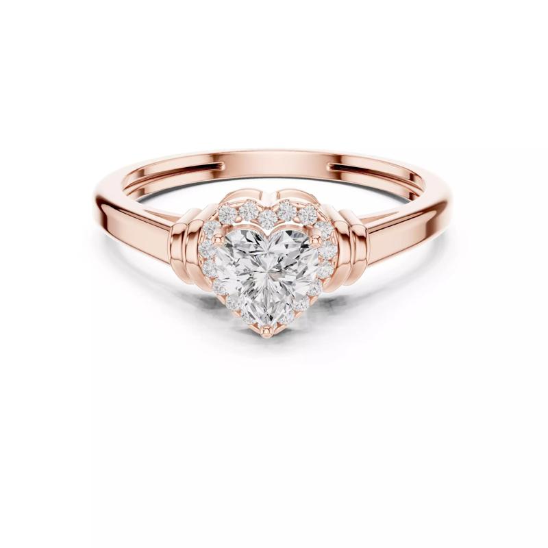 5mm Heart Cut Diamond Engagement Wedding Ring 3DM STL Video