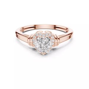 5mm Heart Cut Diamond Engagement Wedding Ring 3DM STL Video