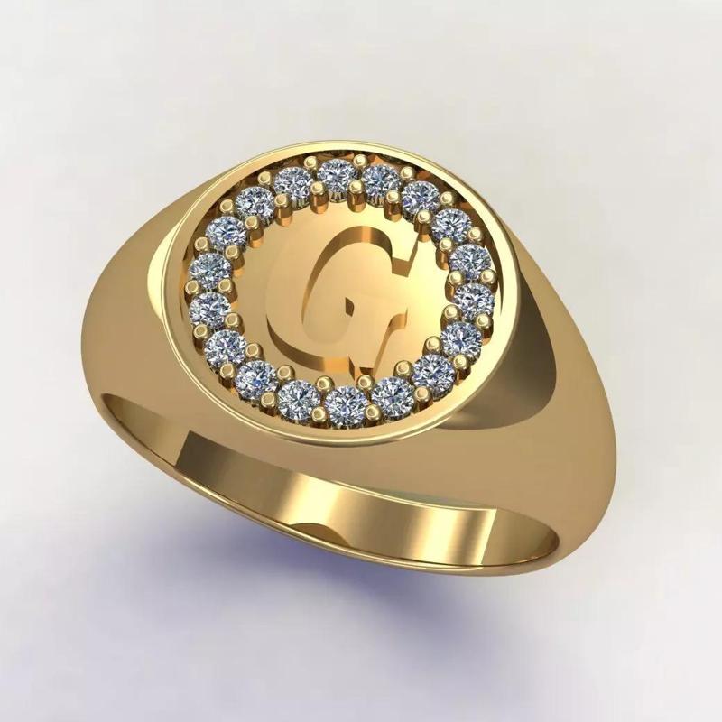 Anel Chevalier cravado letra G