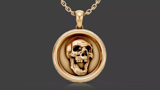 Skull Pendant Stone Luxury