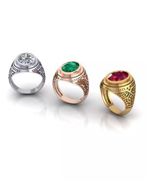 man oval stone jewelry ring