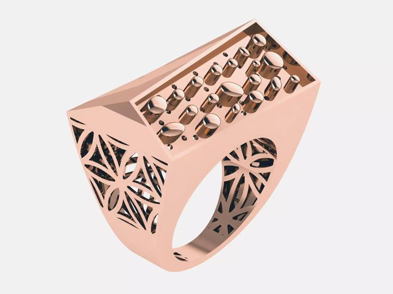 Japanese House Dome Plain gold ring